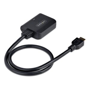 StarTech.com Divisor HDMI de 2 Puertos - Multiplicador HDMI 2.0 de 2 Puertos 4K60 - Splitter HDMI 2 Puertos de Entrada 1 de Salida - HDR/HDCP con Cable HDMI Incorporado de 50cm
