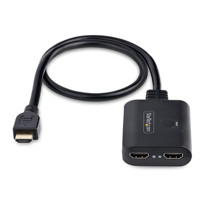 StarTech.com Divisor HDMI de 2 Puertos - Multiplicador HDMI 2.0 de 2 Puertos 4K60 - Splitter HDMI 2 Puertos de Entrada 1 de Salida - HDR/HDCP con Cable HDMI Incorporado de 50cm - Imagen 3