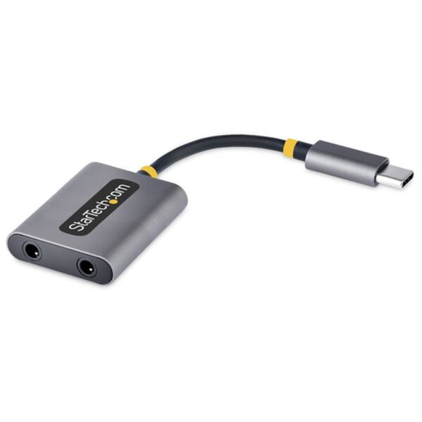 StarTech.com Divisor USB-C de Auriculares - Adaptador USB Tipo C a 2 Auriculares - Multiplicador para Dos Auriculares con Micrófono - DAC Externo 24 Bits USB C a Audio de 3,5mm