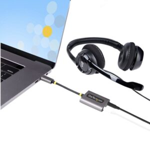 StarTech.com Divisor USB-C de Auriculares - Adaptador USB Tipo C a 2 Auriculares - Multiplicador para Dos Auriculares con Micrófono - DAC Externo 24 Bits USB C a Audio de 3,5mm StarTech.com Divisor USB-C de Auriculares - Adaptador USB Tipo C a 2 Auriculares - Multiplicador para Dos Auriculares con Micrófono - DAC Externo 24 Bits USB C a Audio de 3,5mm