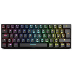 TECLADO KROM GAMING KLUSTER 60% RGB MECANICO RETROILUMINADO USB BLACK
