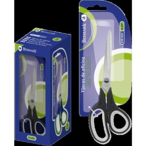 TIJERAS DE OFICINA EN ACERO INOXIDABLE 210 MM. EN BLISTER BISMARK 323824