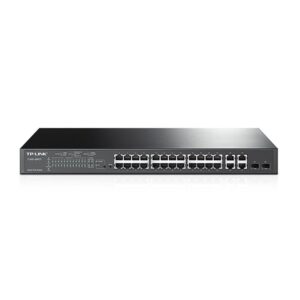 TP-Link T1500-28PCT switch Gestionado L2 Fast Ethernet (10/100) Energía sobre Ethernet (PoE) 1U Negro