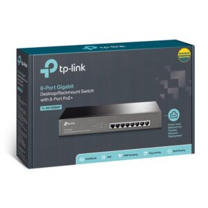 TP-Link TL-SG1008MP switch No administrado Gigabit Ethernet (10/100/1000) Energía sobre Ethernet (PoE) Negro
