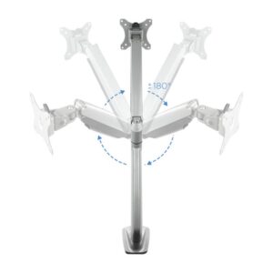 TooQ Soporte de Mesa Giratorio e Inclinable para Pantalla (Monitor / TV Plasma / LCD / LED) 13” – 32”, de Un Brazo, Plata TooQ Soporte de Mesa Giratorio e Inclinable para Pantalla (Monitor / TV Plasma / LCD / LED) 13” – 32”, de Un Brazo, Plata