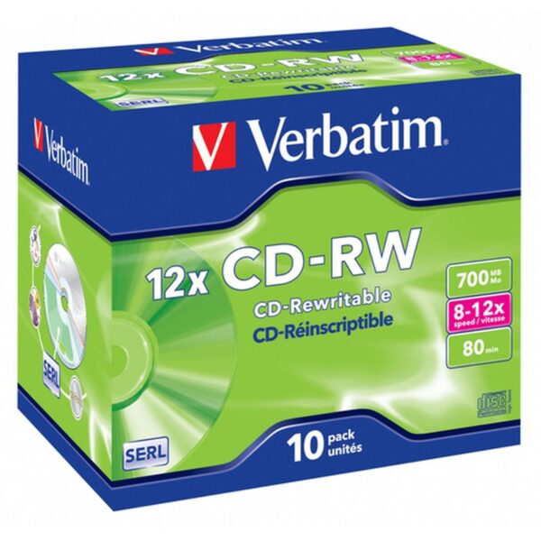 Verbatim CD-RW 12x 700 MB 10 pieza(s)