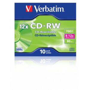 Verbatim CD-RW 12x 700 MB 10 pieza(s)