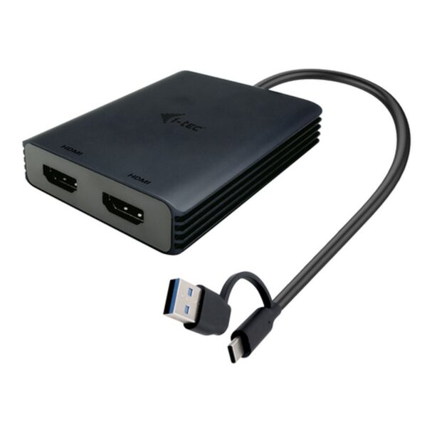 i-tec USB-A/USB-C Dual 4K/60 Hz HDMI Video Adapter