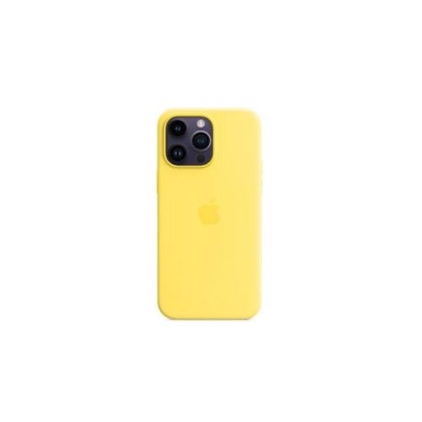Apple - Carcasa trasera para teléfono móvil - compatibilidad con MagSafe - silicona - amarillo canario - para iPhone 14 Pro Max