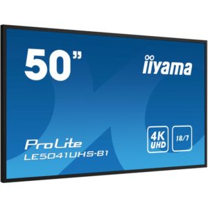 Alternative view of iiyama LE5041UHS-B1 pantalla de señalización Pantalla plana para señalización digital 125,7 cm (49.5") LCD 350 cd / m² 4K Ultra HD Negro 18/7