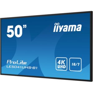 iiyama LE5041UHS-B1 pantalla de señalización Pantalla plana para señalización digital 125,7 cm (49.5") LCD 350 cd / m² 4K Ultra HD Negro 18/7
