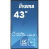 iiyama LH4370UHB-B1 pantalla de señalización Pantalla plana para señalización digital 108 cm (42.5") VA 700 cd / m² 4K Ultra HD Negro Procesador incorporado Android 9.0 24/7