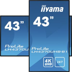 Alternative view of iiyama LH4370UHB-B1 pantalla de señalización Pantalla plana para señalización digital 108 cm (42.5") VA 700 cd / m² 4K Ultra HD Negro Procesador incorporado Android 9.0 24/7