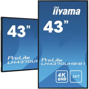 iiyama LH4370UHB-B1 pantalla de señalización Pantalla plana para señalización digital 108 cm (42.5") VA 700 cd / m² 4K Ultra HD Negro Procesador incorporado Android 9.0 24/7 iiyama LH4370UHB-B1 pantalla de señalización Pantalla plana para señalización digital 108 cm (42.5") VA 700 cd / m² 4K Ultra HD Negro Procesador incorporado Android 9.0 24/7