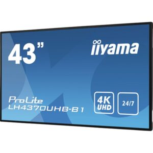 iiyama LH4370UHB-B1 pantalla de señalización Pantalla plana para señalización digital 108 cm (42.5") VA 700 cd / m² 4K Ultra HD Negro Procesador incorporado Android 9.0 24/7 iiyama LH4370UHB-B1 pantalla de señalización Pantalla plana para señalización digital 108 cm (42.5") VA 700 cd / m² 4K Ultra HD Negro Procesador incorporado Android 9.0 24/7