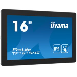 iiyama ProLite TF1615MC-B1 pantalla para PC 39,6 cm (15.6") 1920 x 1080 Pixeles Full HD Pantalla táctil Negro