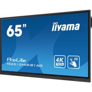 iiyama TE6512MIS-B3AG pantalla de señalización Diseño de quiosco 165,1 cm (65") LCD Wifi 400 cd / m² 4K Ultra HD Negro Pantalla táctil Procesador incorporado Android 11 24/7