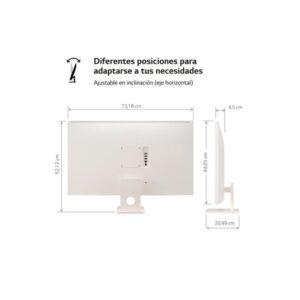 LG 32SR50F-W pantalla para PC 80 cm (31.5") 1920 x 1080 Pixeles Full HD LCD Blanco