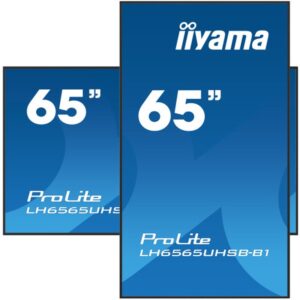 iiyama LH6565UHSB-B1 pantalla de señalización Diseño de quiosco 163,8 cm (64.5") LED Wifi 800 cd / m² 4K Ultra HD Negro Procesador incorporado Android 11 24/7