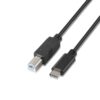 AISENS A107-0053 cable USB 1 m USB 2.0 USB C USB B Negro
