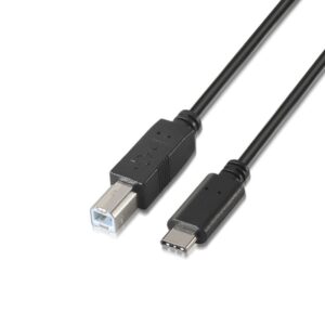 AISENS A107-0053 cable USB 1 m USB 2.0 USB C USB B Negro