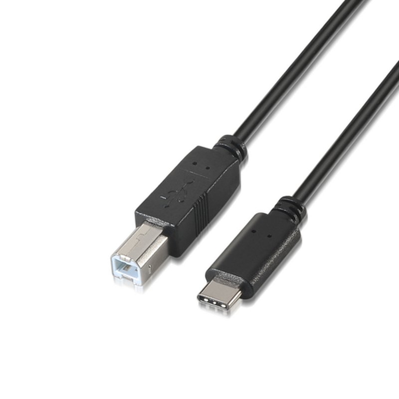 AISENS A107-0053 cable USB 1 m USB 2.0 USB C USB B Negro