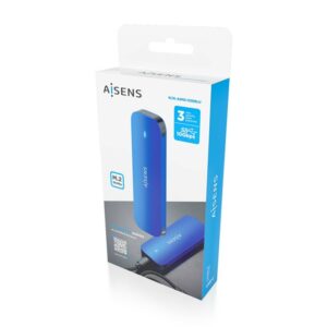 AISENS ASM2-026BLU caja para disco duro externo Caja externa para unidad de estado sólido (SSD) Azul M.2