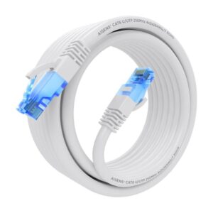 AISENS Cable De Red Latiguillo RJ45 Cat.6 UTP AWG26 CCA, Blanco, 5.0 m