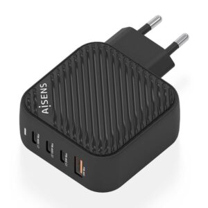 Alternative view of AISENS Cargador GaN 100W, 3xUSB-C PD3.0 QC4.0, 1xUSB-A QC3.0, Negro