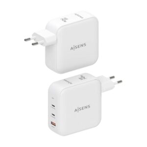 AISENS Cargador GaN 140W, 2xUSB-C PD3.1 QC4.0, 1xUSB-A QC3.0, Blanco