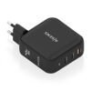AISENS Cargador GaN 140W, 2xUSB-C PD3.1 QC4.0, 1xUSB-A QC3.0, Negro