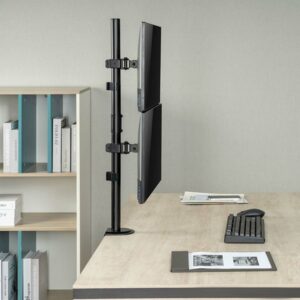 AISENS Soporte de mesa eco giratorio e inclinable para 2 Monitor/TV 9kg de 17-32, Negro AISENS Soporte de mesa eco giratorio e inclinable para 2 Monitor/TV 9kg de 17-32, Negro