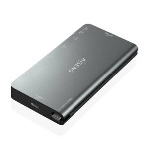 AISENS USB-C Dock 8 en 1, USB-C a 1xHDMI, 1xRJ45, 3xUSB-A, 1xUSB-C Datos+PD, 1xSD, 1xMicro SD, Gris, 10 cm