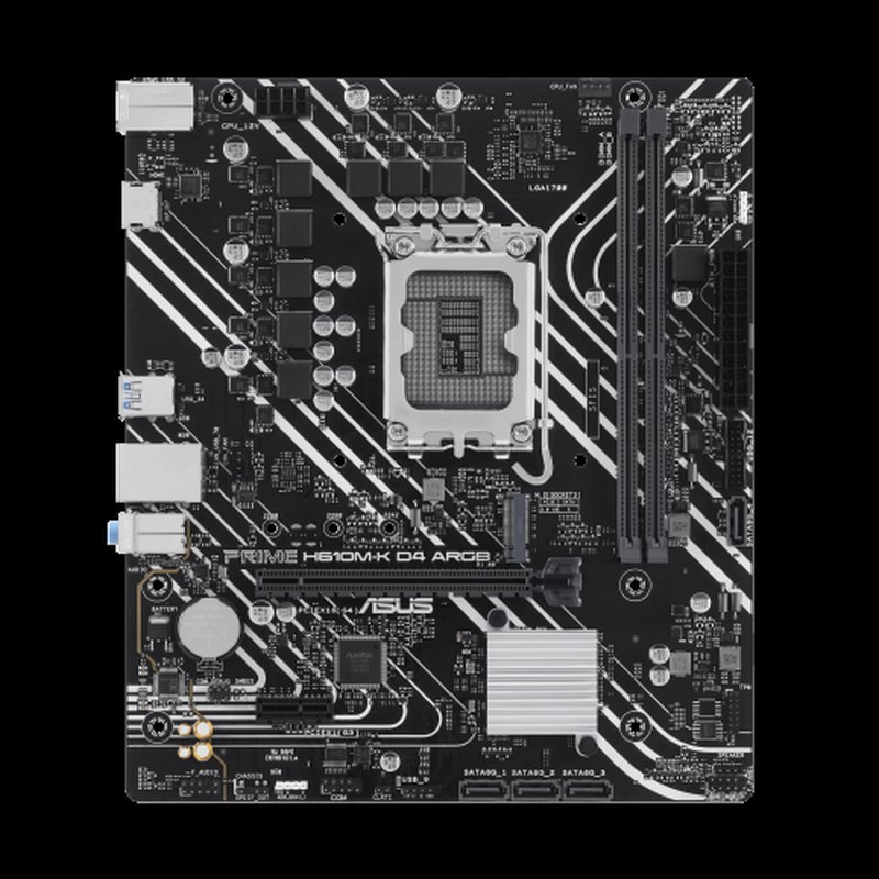 ASUS PRIME H610M-K D4 ARGB Intel H610 LGA 1700 micro ATX - Imagen 2