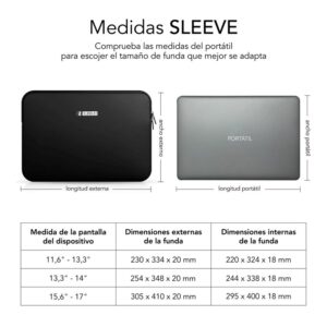 FUNDA PORTATIL SUBBLIM BUSINESS SLEEVE V2 15.6" BLACK FUNDA PORTATIL SUBBLIM BUSINESS SLEEVE V2 15.6" BLACK