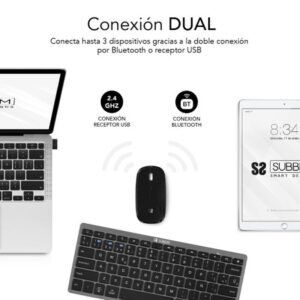 TECLADO + MOUSE SUBBLIM WIRELESS COMPACT DUAL GREY