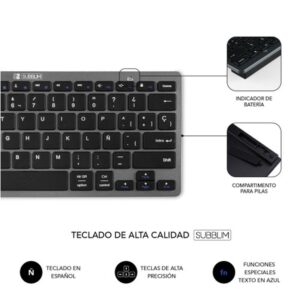 TECLADO + MOUSE SUBBLIM WIRELESS COMPACT DUAL GREY