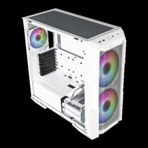 CAJA COOLER MASTER HAF500 E-ATX ARGB BLANCA CRISTAL TEMPLADO (H500-WGNN-S00)