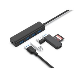 Conceptronic C4PUSB3 hub de interfaz USB 3.2 Gen 1 (3.1 Gen 1) Type-A 5000 Mbit/s Negro