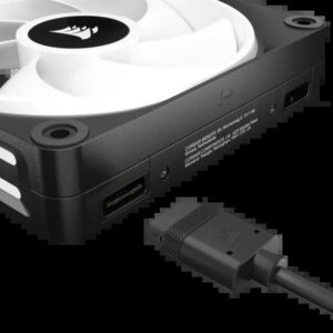 Corsair Air CO-9051002-WW sistema de refrigeración para ordenador Carcasa del ordenador Ventilador 12 cm Negro, Blanco 3 pieza(s)