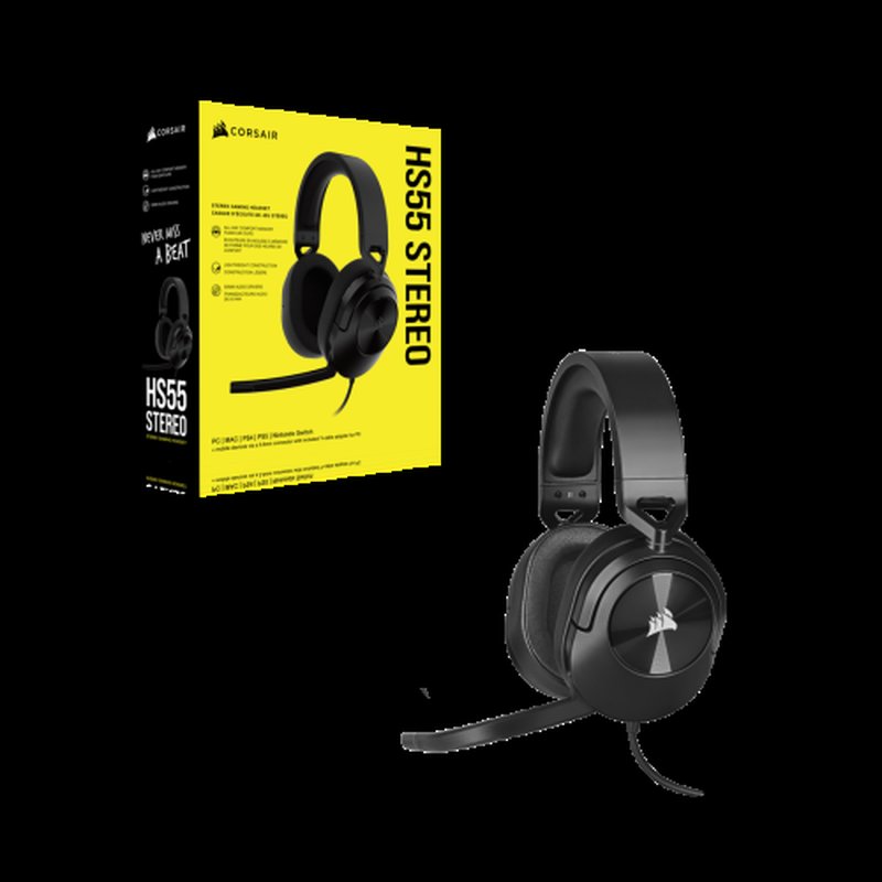Corsair HS55 STEREO Auriculares Alámbrico De mano Juego Carbono - Imagen 4