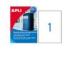 PACK 20 HOJAS (20 UDS) ETIQUETAS BLANCAS 210X297MM APLI 1228