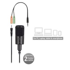 Ewent EW3552 micrófono Negro Micrófono para PC