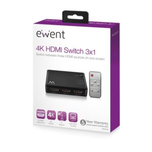 Ewent EW3730 interruptor de video HDMI