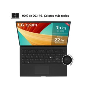LG Gram 15Z90R Intel® Core™ i5 i5-1340P Portátil 39,6 cm (15.6") Full HD 16 GB LPDDR5-SDRAM 512 GB SSD Wi-Fi 6E (802.11ax) Negro