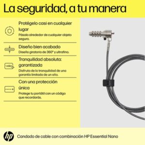 HP Bloqueo de cable esencial con combinación Nano