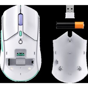 HP HyperX Pulsefire Haste 2 Core inalámbricos: ratón gaming (blanco/verde/púrpura)