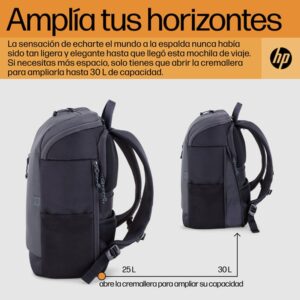 HP Mochila para portátil Travel de 15,6 pulgadas y 25 litros gris hierro