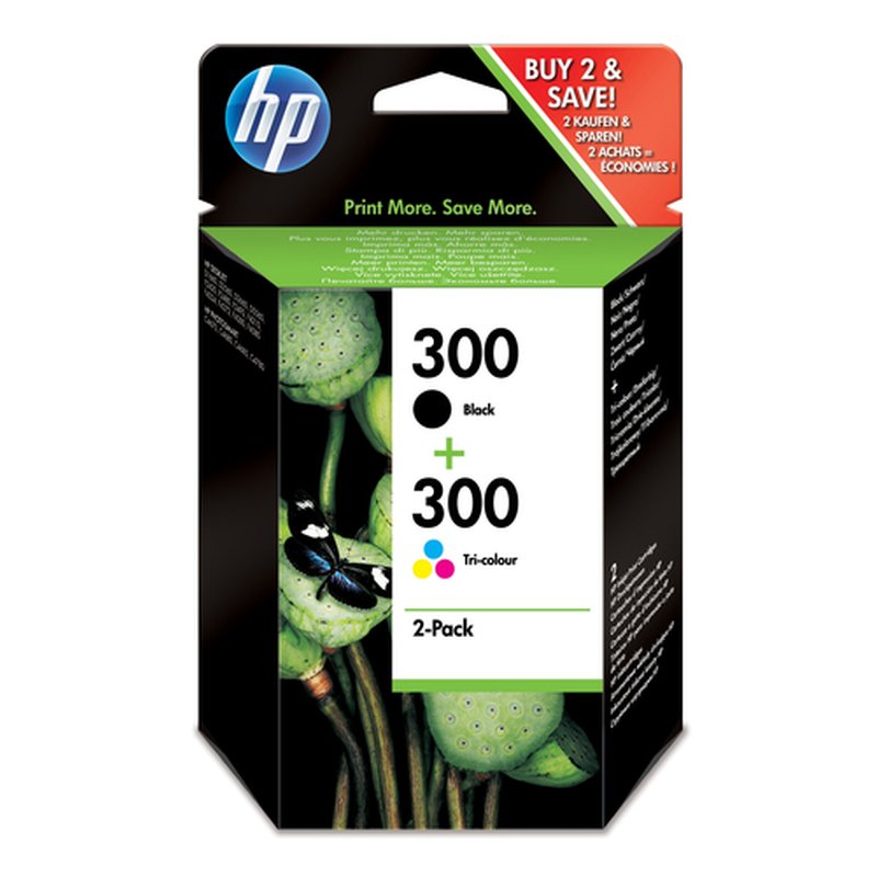 HP Pack de ahorro de 2 cartuchos de tinta original 300 negro/Tri-color