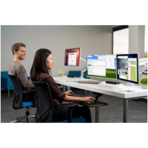Kensington Brazo SmartFit® de altura ajustable con controles de un solo toque para dos monitores